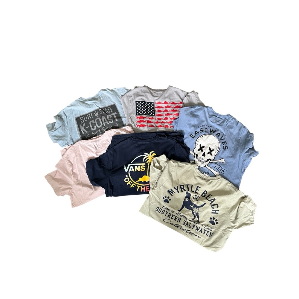 6 MENS MEDIUM TSHIRTS BUNDLE short sleeve tee shirts